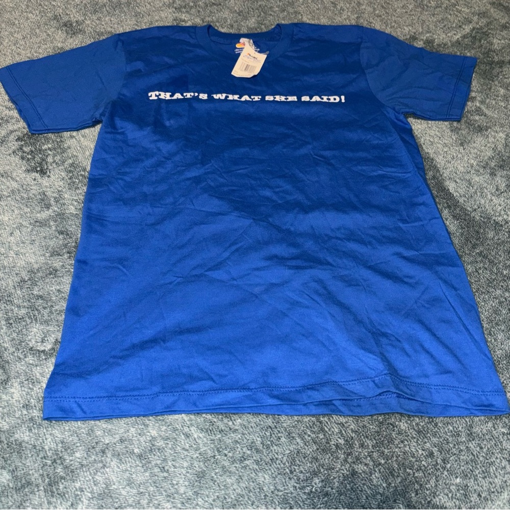 NWT “That’s What She Said” The Office T-Shirt in Blue Unisex Size Small